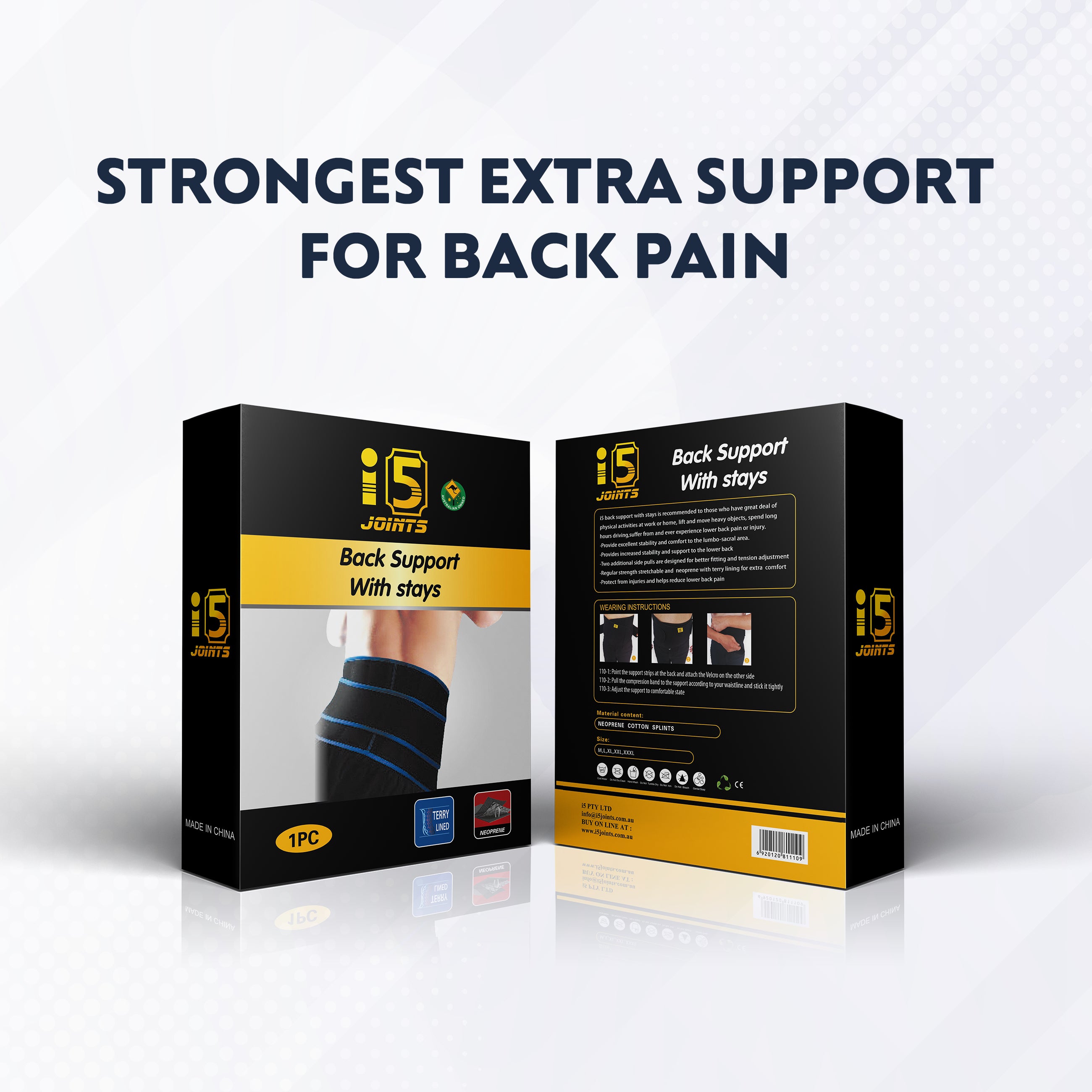 I5Joints – Back Support With Stays I5Joints – Back Support With Stays